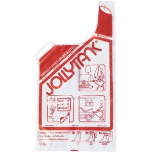 Tanica di emergenza Jollytank, 8 litri, rosso e bianco, per olio, vino, acqua.