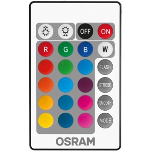 Telecomando per lampadina LED Osram GU10 per controllare colore e luminosità.