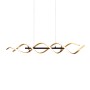 Moderna lampada a sospensione a LED Sequence color oro, larghezza 104,5 cm, per soggiorno e sala da pranzo.