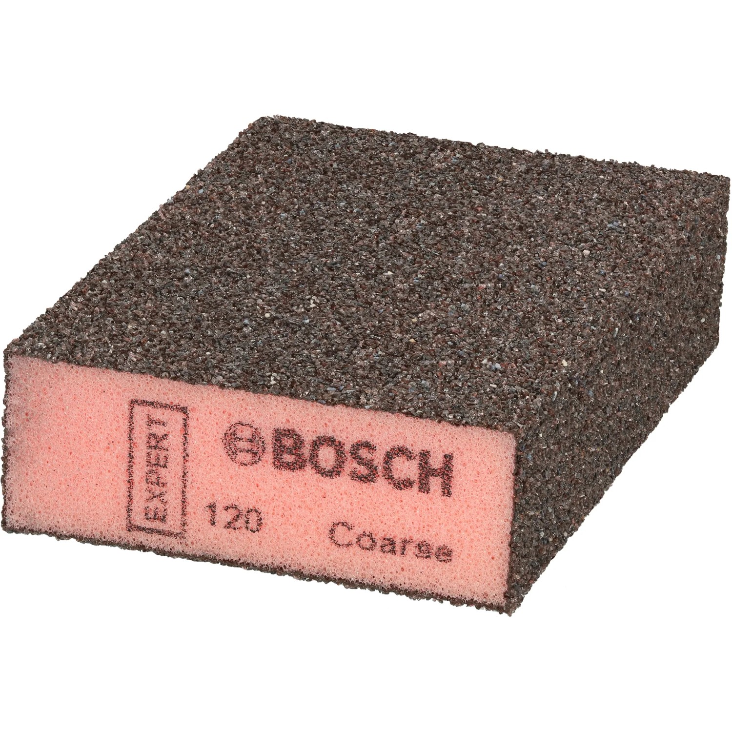 Spugna abrasiva Bosch Expert per legno e vernice, 96x26x69 mm, grana grossa.