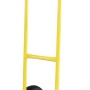 Carrello t.b.t. giallo per officina e magazzino con ruote in gomma.