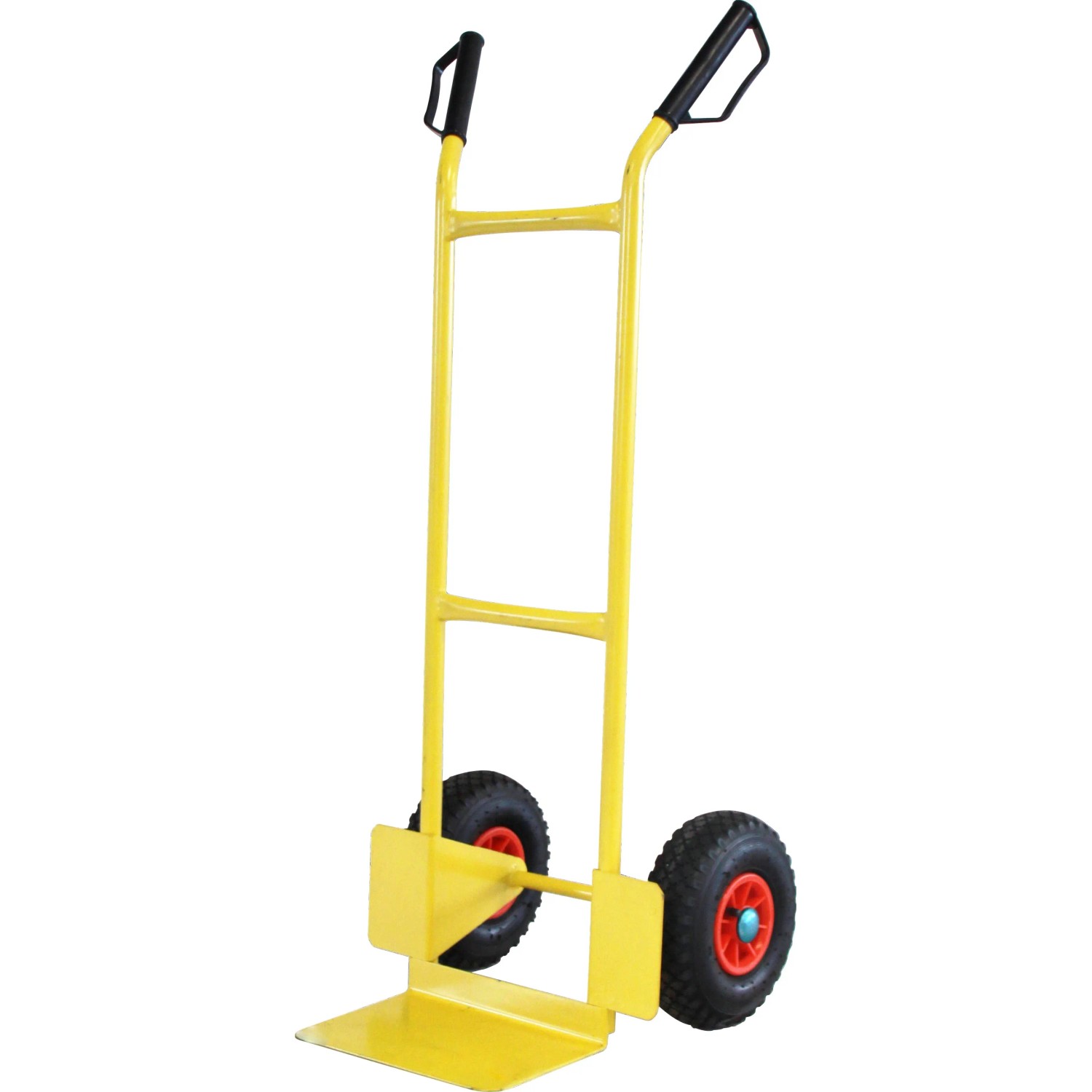 Carrello t.b.t. giallo per officina e magazzino con ruote in gomma.