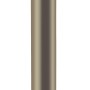 Paletto solare LED argento, alto 40 cm, per illuminazione giardino e vialetti.