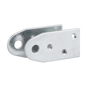 Raccordo metallico color argento con fori per il montaggio. Categoria: Lucchetti.