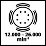 Simbolo della velocità di oscillazione della levigatrice rotorbitale Einhell TC-RS 425 E: 12.000 - 26.000 giri/min.