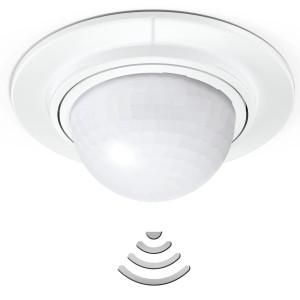Rilevatore di movimento a infrarossi Steinel IS 360-1 DE bianco per montaggio a soffitto.
