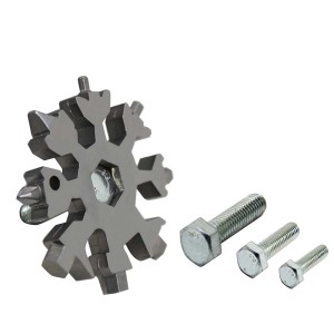 t.b.t. Moschettone a forma di fiocco di neve con viti.