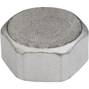 Tappo terminale color argento per tubi di rame.