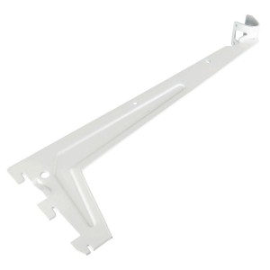 Supporto per asta appendiabiti bianco, 33 cm, in acciaio, per armadi.
