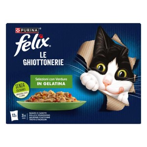 Cibo umido per gatti FELIX® Le Ghiottonerie™ con verdure 12x85 g