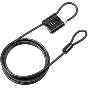 Lucchetto a cavo Burg Wächter 725 Snap and Lock, nero, lucchetto per bici da 300 cm con codice.