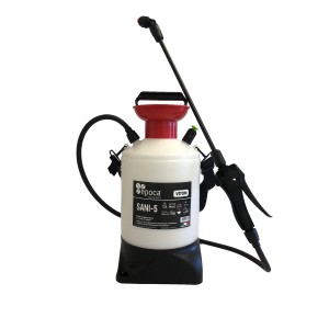 Pompa a pressione per giardino e piante, rosso/bianco/nero.