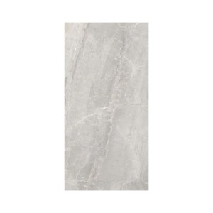 Piastrella per pavimenti grigia effetto marmo.