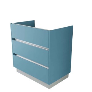 Mobile bagno t.b.t. blu con tre cassetti.