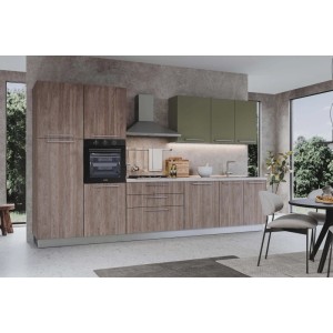 Cucina completa Iris 360 cm dx noce stelvio