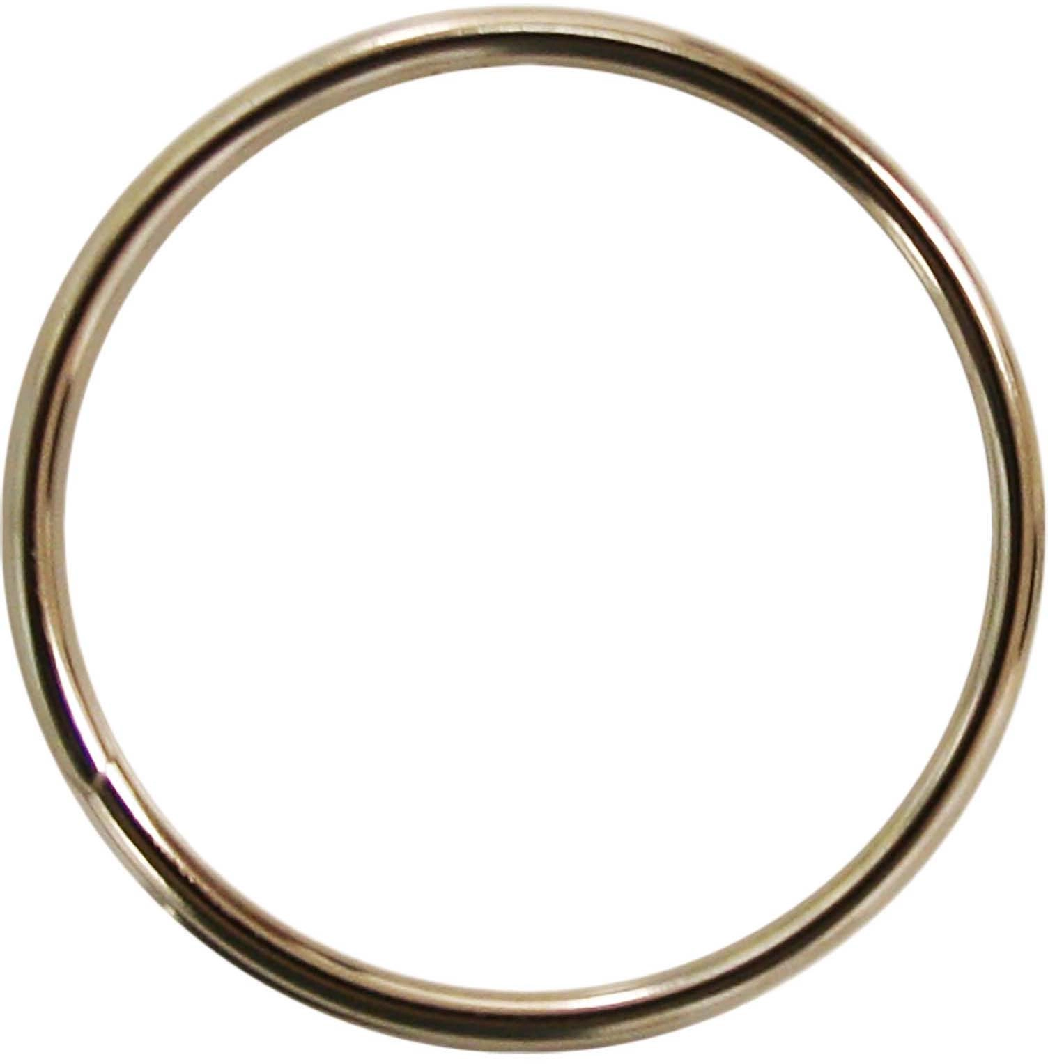 Confezione 10 anelli portachiavi nichelati