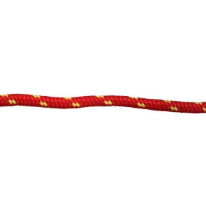 Corda multiuso rossa (t.b.t.) con accenti gialli.