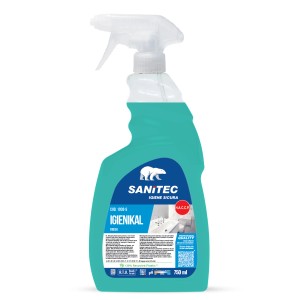 Flacone spray di detergente IGIENIKAL per bagno e sanitari, turchese, 750ml.