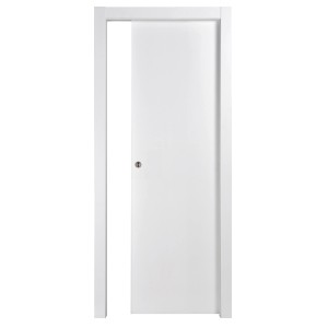 Porta interna bianca (t.b.t.) con design semplice e set maniglia.