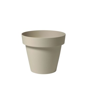 Vaso plastica riciclata Ø 20 cm bianco pietra