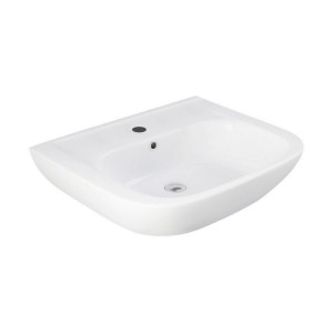 Lavabo t.b.t. bianco in ceramica per il bagno.