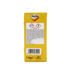 Stucco per muro Polyfilla, confezione gialla, 1 kg.