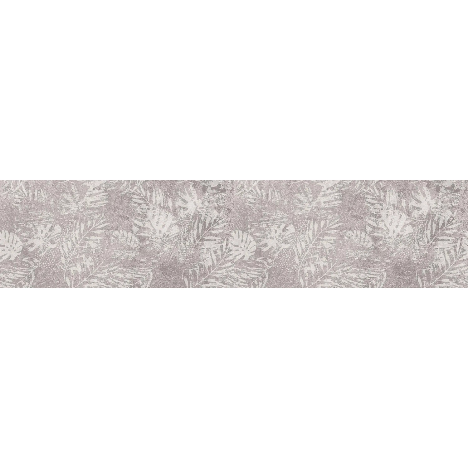 Paraschizzi t.b.t. con motivo floreale in grigio e bianco.