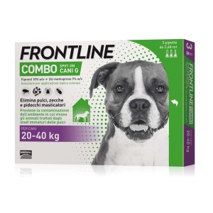 Frontline Combo Spot-on per cani (20-40 kg) per il controllo dei parassiti.