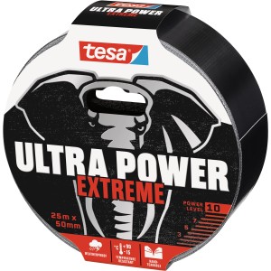 Nastro riparatore Tesa Ultra Power Extreme, 25 m x 50 mm, adesivo forte e resistente alle intemperie.