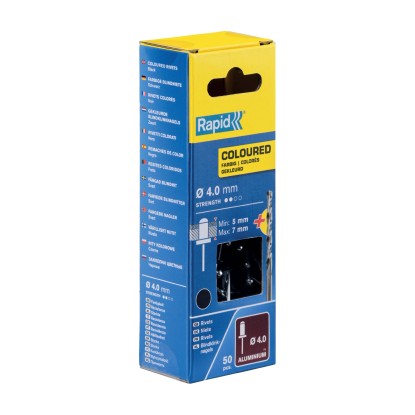 Rivetti Rapid colore Nero Ø 4 x 10 mm 50 pz