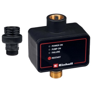 Pressostato elettronico Einhell per pompe con valvola di ritegno e protezione contro la marcia a secco.