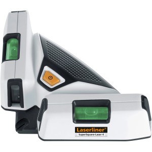 Laser per piastrelle per la posa precisa di piastrelle per pareti e pavimenti. Strumento di misura con funzione di livella laser.
