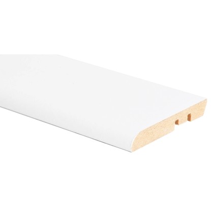 Battiscopa in MDF rivestito bianco H 6,5 cm