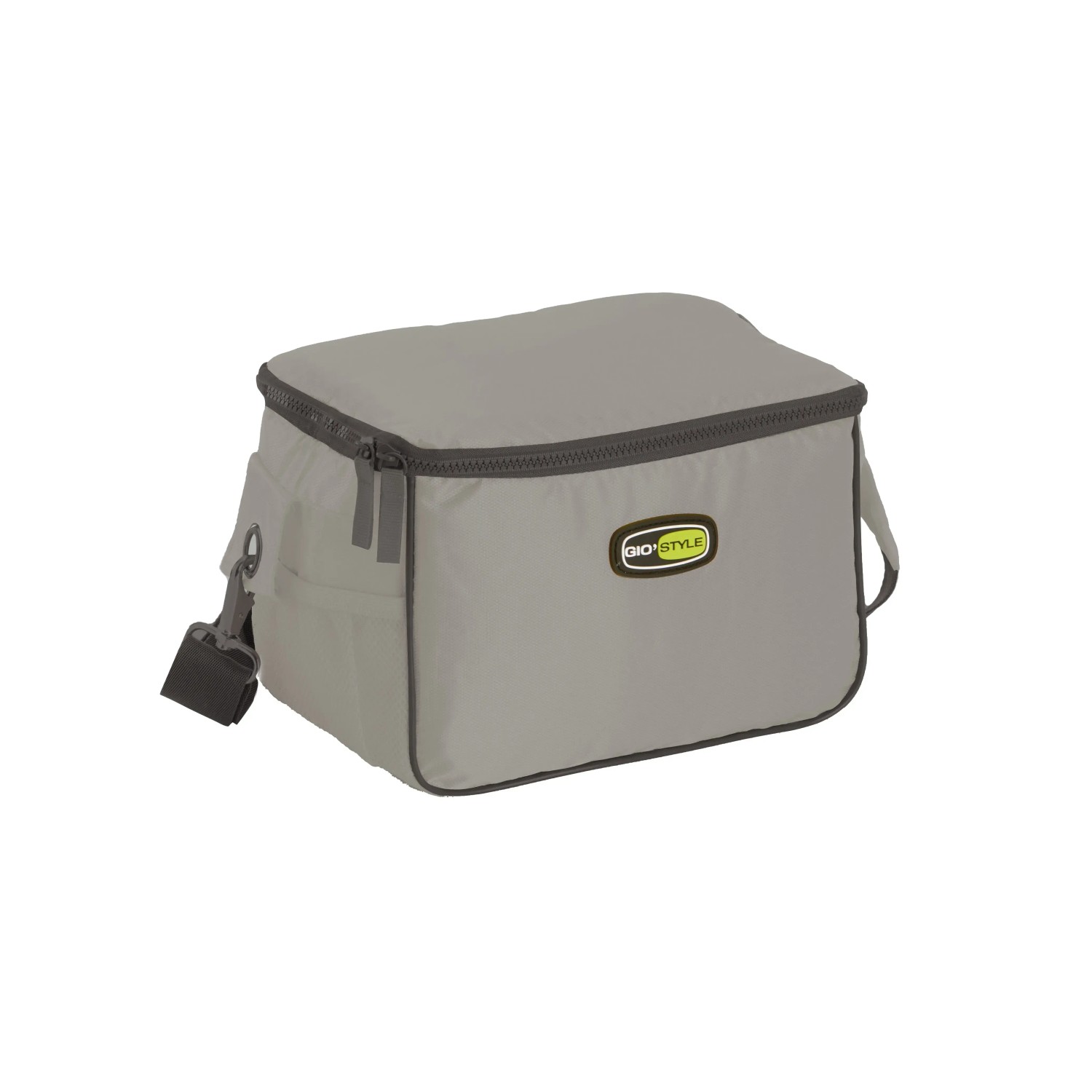 Borsa frigo grigia t.b.t. per campeggio con tracolla.