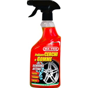 t.b.t. detergente per cerchi in flacone spray rosso per la cura dell'auto.