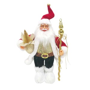 Babbo Natale in poliestere H 40 cm