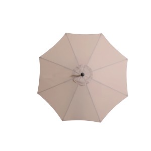 Ricambio beige per ombrellone a braccio Alvarado, rotondo, Ø 300 cm, vista dall'alto.