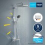 Set soffioni Grohe con soffione e doccetta, effetto cromo.