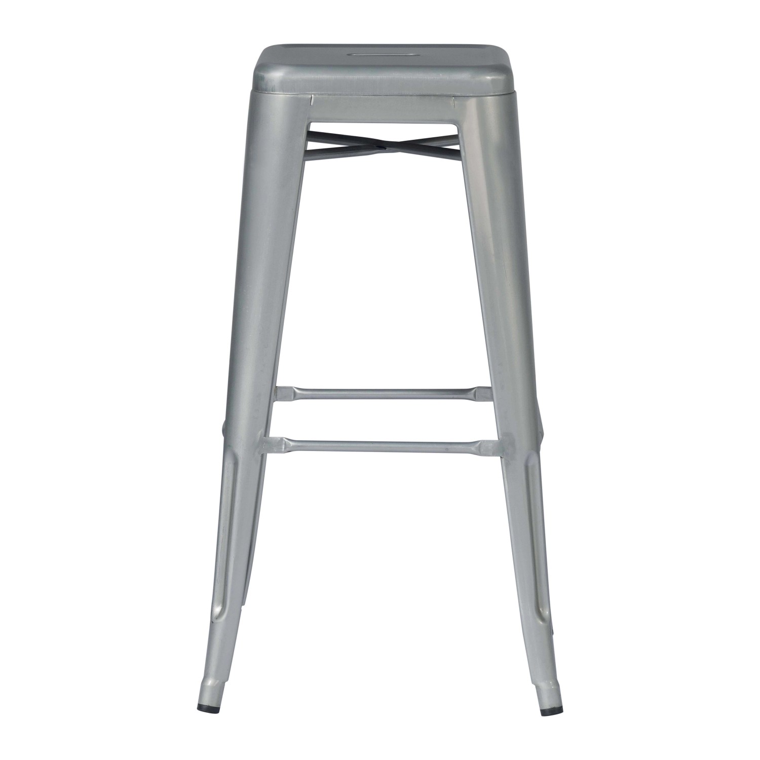 Sedia da giardino t.b.t. in metallo argentato.