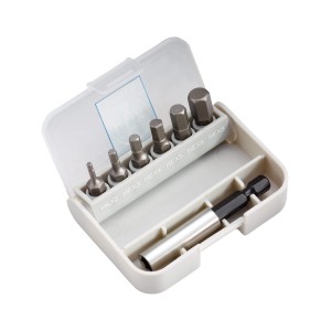 LUX Set di inserti esagonali, 7 pezzi con portainserti, per hobbisti e professionisti.
