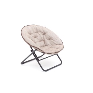 Poltrona da esterno t.b.t., imbottita, beige con struttura nera.