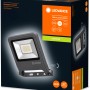 Faretto LED da esterno Ledvance Endura Flood 20W, grigio scuro, nella confezione del prodotto.