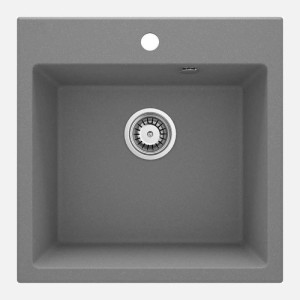 Lavello 1 vasca Idrostile Banes 500x216 mm grigio metallizzato