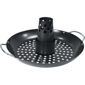 Teglia per barbecue con inserto per arrosticini di pollo.