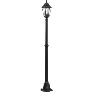 Lampada da esterno nera t.b.t. in stile classico per giardino e cortile.