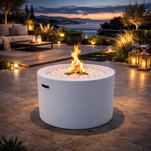 Camino a bioetanolo giardino Divina Fire Rodi 3,5 kW Ø47,5 cm bianco