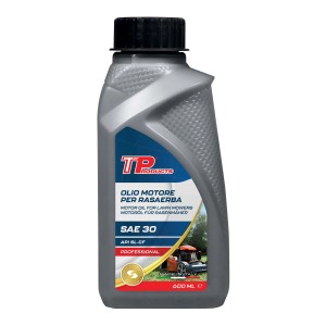 Olio motore SAE 30 per tagliaerba, flacone da 600ml.