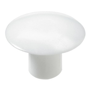 Copri foro Hettich, 5 mm, in plastica bianca per mobili.