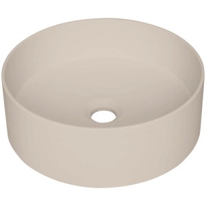 Lavabo da appoggio rotondo Limonar Idrostile foro e copripiletta Beige