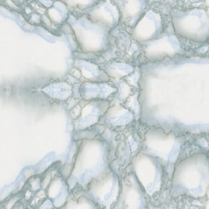 Pellicola adesiva t.b.t. con effetto marmo in tonalità bianche e blu.